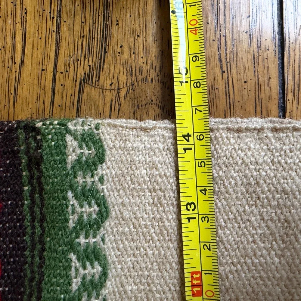 Vintage Swedish Folk Weaving Handwoven Scandinavian Pillow Cover Wool Unfinished